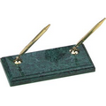 Green Marble Desk Accessories - double pen stand